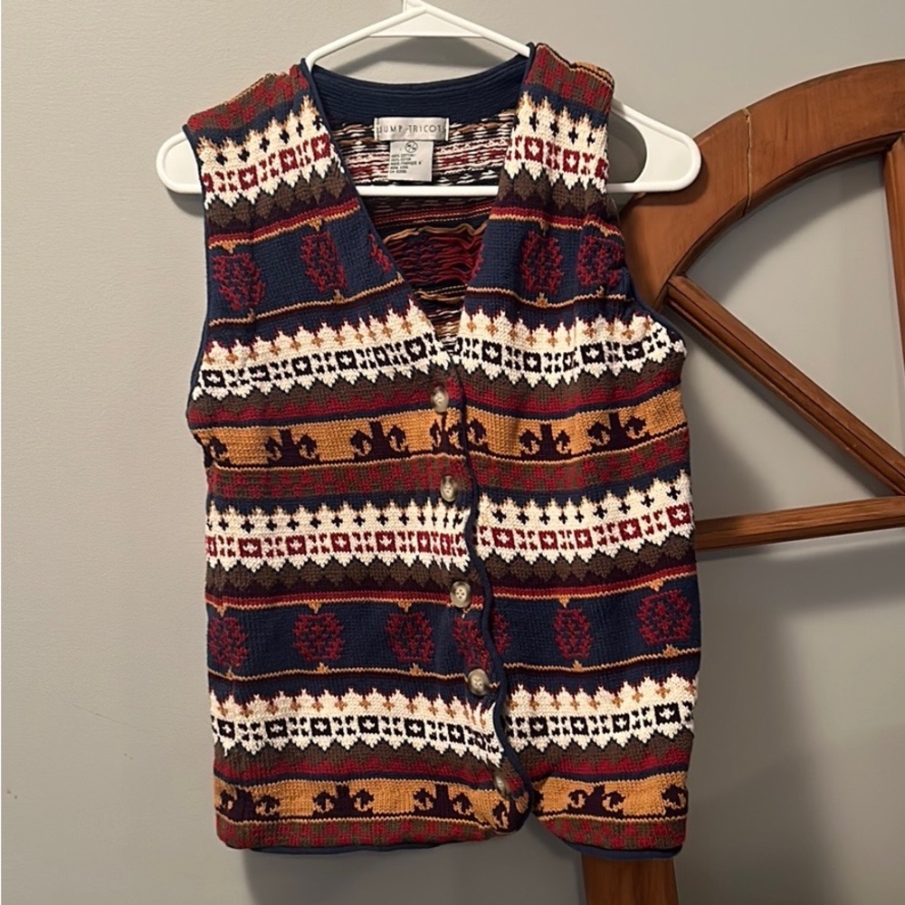 Knitted 80's inspired Aztec Inspired Vest